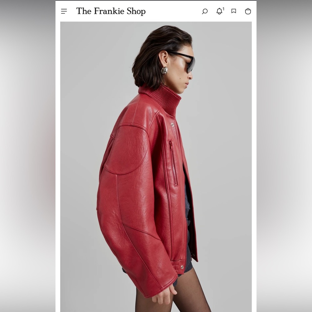 FRANKIE SHOP RED LEATHER JACKET (SOLD OUT ONLINE)